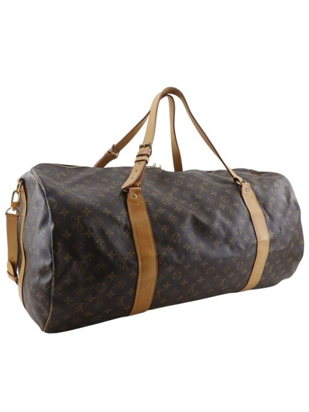 Louis Vuitton Sac Polochon Monogram Canvas Brown Boston Bag - Picture 3 of 10